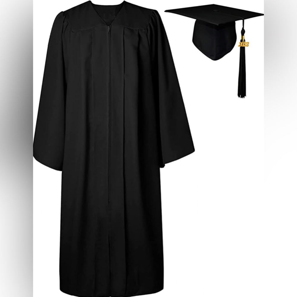 Matte Graduation Gown + Cap + Tassle